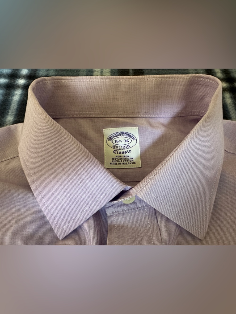 Brooks Brothers Classic Purple French Cuffs Men's Dress Shirt Size 16.5-36